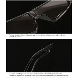 Gafas de solGafas de sol ojo de gato, extragrandes, parte superior plana de una pieza, UV400, unisex