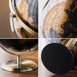 Globe terrestre rotatif - figurine - décoration de la maison