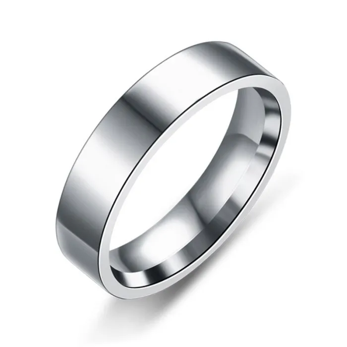 Klassisk ring - rustfritt stål - unisex