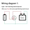 Schwarzer Druckschalter LED - wasserdicht - fest selbsthemmend - 12mm / 16mm / 19mm / 22mm - 5V / 12V / 220V