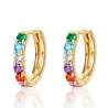 AretesElegantes aretes redondos - cristales de colores - plata de ley 925