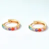 AretesElegantes aretes redondos - cristales de colores - plata de ley 925
