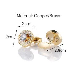 Luksuriøse mansjettknapper i gull - med krystaller