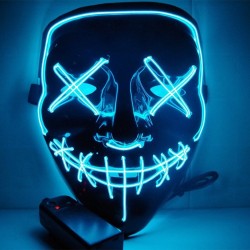 Iluminação LED - máscara facial de Halloween
