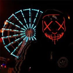 MáscaraLuz LED - Máscara facial de Halloween