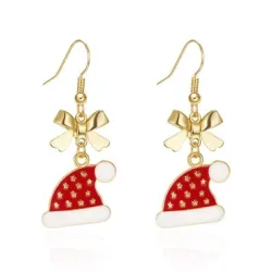 Boucles d'oreilles décoratives de Noël - flocon de neige - Père Noël