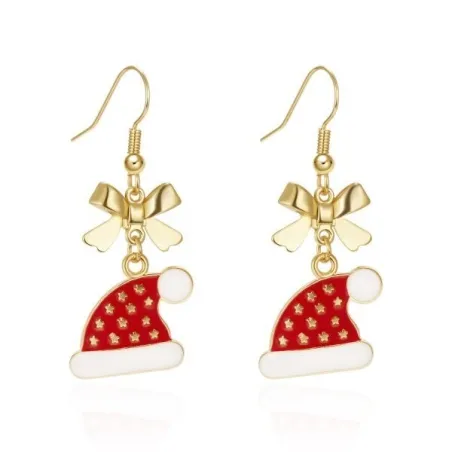 AretesPendientes decorativos de Navidad - copo de nieve - Papá Noel