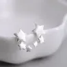 Triple étoile en argent - boucles d'oreilles