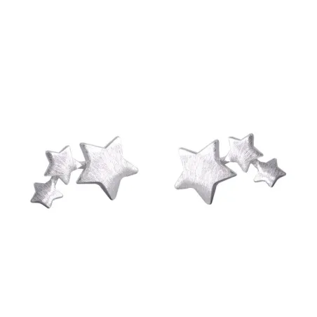 Silver trippelstjärna - örhängen