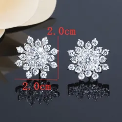 AretesExclusivos aretes de copo de nieve de cristal
