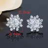 Boucles d'oreilles exclusives flocon de neige en cristal