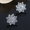 Boucles d'oreilles exclusives flocon de neige en cristal