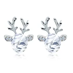 AretesPendientes Christmas Elk - con cristal