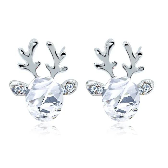 AretesPendientes Christmas Elk - con cristal