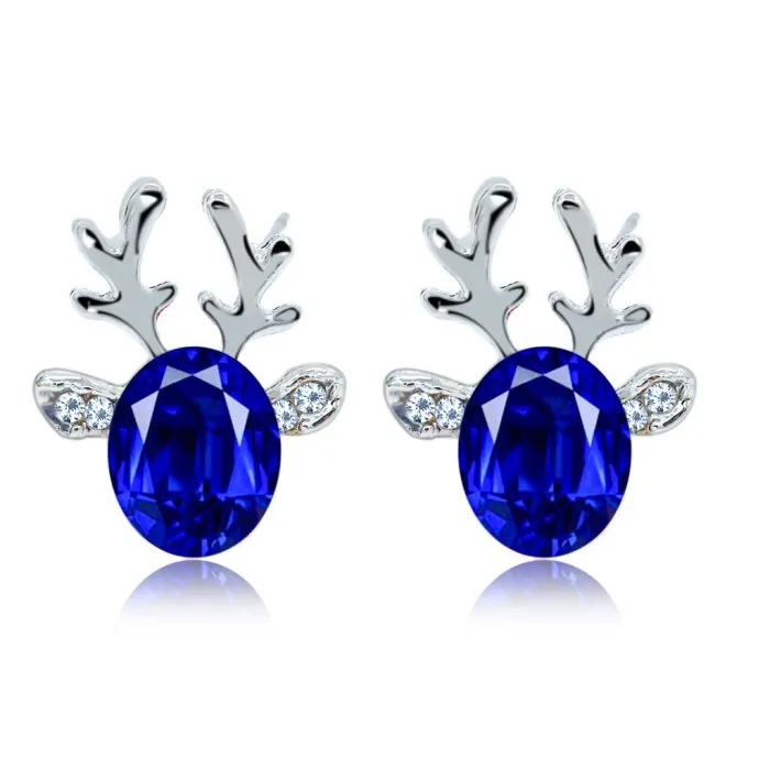 AretesPendientes Christmas Elk - con cristal
