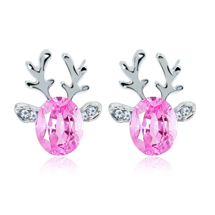 AretesPendientes Christmas Elk - con cristal