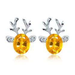 AretesPendientes Christmas Elk - con cristal