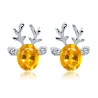 AretesPendientes Christmas Elk - con cristal