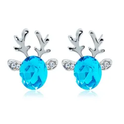 AretesPendientes Christmas Elk - con cristal
