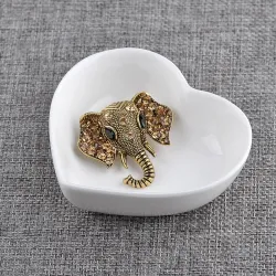Vintage krystal elefant broche