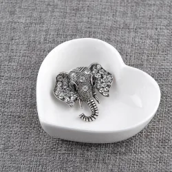broche de elefante de cristal vintage