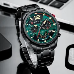 CURREN - sports Quartz-klokke - rustfritt stål - vanntett