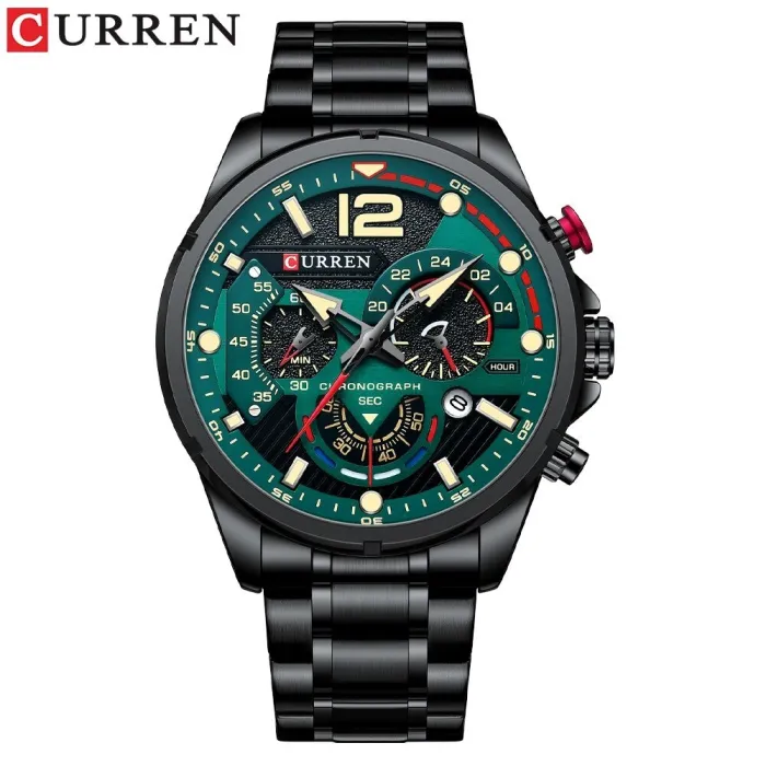 CURREN - sports Quartz-klokke - rustfritt stål - vanntett