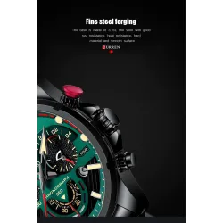 CURREN - sports Quartz-klokke - rustfritt stål - vanntett
