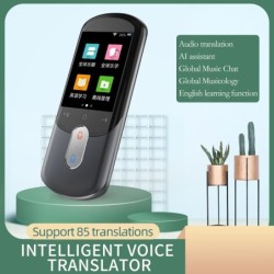 Inteligentny tłumacz - natychmiastowe skanowanie głosu / zdjęć - ekran dotykowy - WiFi - wielojęzyczny - szaryElektronika
