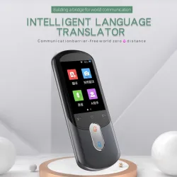 Inteligentny tłumacz - natychmiastowe skanowanie głosu / zdjęć - ekran dotykowy - WiFi - wielojęzyczny - szaryElektronika