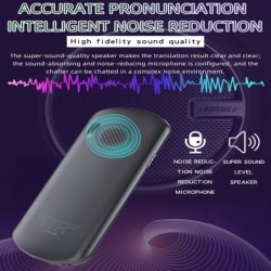 Inteligentny tłumacz - natychmiastowe skanowanie głosu / zdjęć - ekran dotykowy - WiFi - wielojęzyczny - szaryElektronika