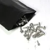 Sacs plastique refermables - sachets - thermosoudables - noir - 10 * 15 cm - 100 pièces