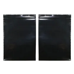 Sacs plastique refermables - sachets - thermosoudables - noir - 13 * 19 cm - 100 pièces