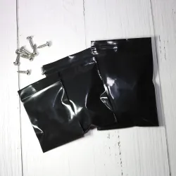 Gjenlukkbare plastposer - poser - varmeforsegling - svart - 6 * 9 cm - 100 stykker