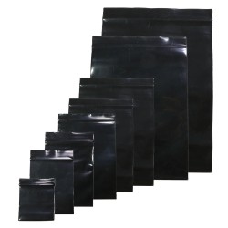 Sacs plastique refermables - sachets - thermosoudables - noir - 6 * 9 cm - 100 pièces