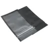 Återförslutningsbara plastpåsar - mattsvart / klar - 7,5 * 13 cm - 100 stycken