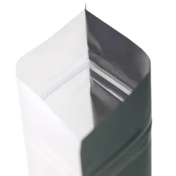 Återförslutningsbara plastpåsar - mattsvart / klar - 7,5 * 13 cm - 100 stycken