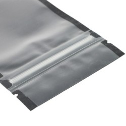 Wiederverschließbare Plastiktüten - matt-schwarz / klar - 7,5 * 13 cm - 100 Stück