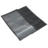 Återförslutningsbara plastpåsar - mattsvart / klar - 10 * 15 cm - 100 stycken