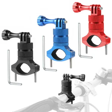 Support de guidon de vélo / moto - pince métallique - support de caméra - pivot 360 - pour caméras GoPro