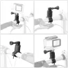 Support de guidon de vélo / moto - pince métallique - support de caméra - pivot 360 - pour caméras GoPro