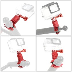 Fahrrad-/Motorrad-Lenkerhalterung - Metallklemme - Kamerahalterung - 360 drehbar - für GoPro-Kameras