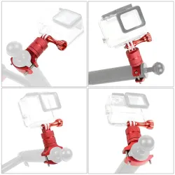 Styrefeste for sykkel/motorsykkel - metallklemme - kameraholder - 360 svingbar - for GoPro-kameraer