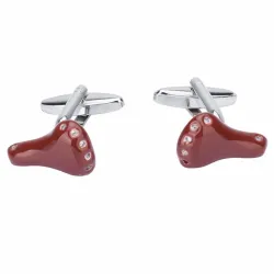 Brown bicycle seat cufflinksCufflinks