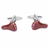Brown bicycle seat cufflinksCufflinks