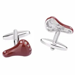 Boutons de manchette marron pour selle de vélo