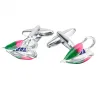 Colorful enamel cufflinks - hollow-out bicycle saddleCufflinks