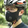 Máscara facial protetora - vento / à prova de poeira - filtro de carvão ativo PM25 - válvula de ar dupla