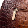 Elegant skuldertaske - krokodilleskindsmønster
