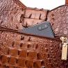 Elegant skuldertaske - krokodilleskindsmønster